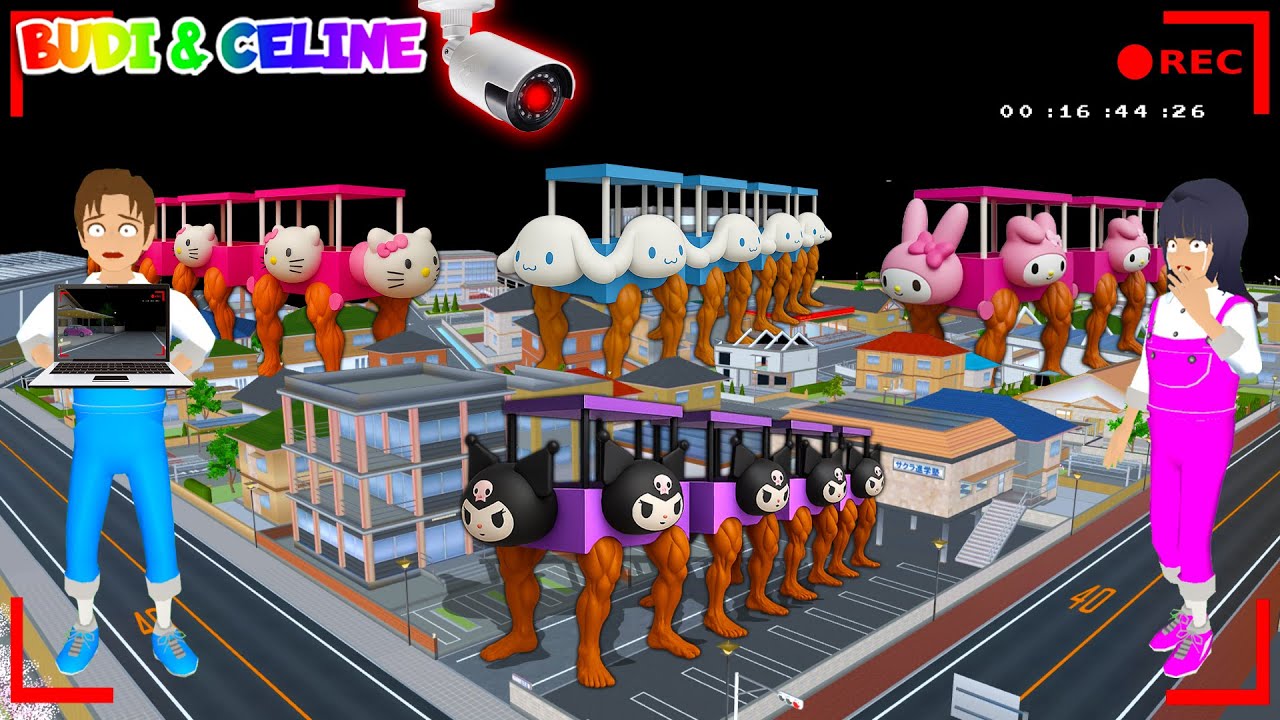 Yuta Mio Panik CCTV Merekam Pasukan ANOMALI ODONG ODONG Sanrio Kuromi, Cinnamoroll Di Kota Sakura 😱