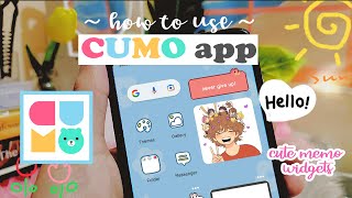 how to use CUMO app widget | aesthetic and cute phone memo widget screenshot 2