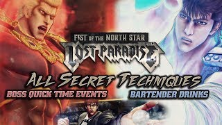 Fist of the North Star: Lost Paradise | All Secret Techniques | Boss QTEs | Bartender Drinks