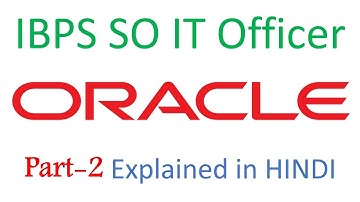 IT Officer | IBPS SO IT | Oracle Architecture Part 2 In Hindi