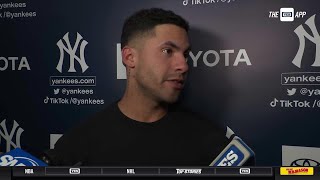 Gleyber Torres on his 7th inning 3-run blast against Mariners