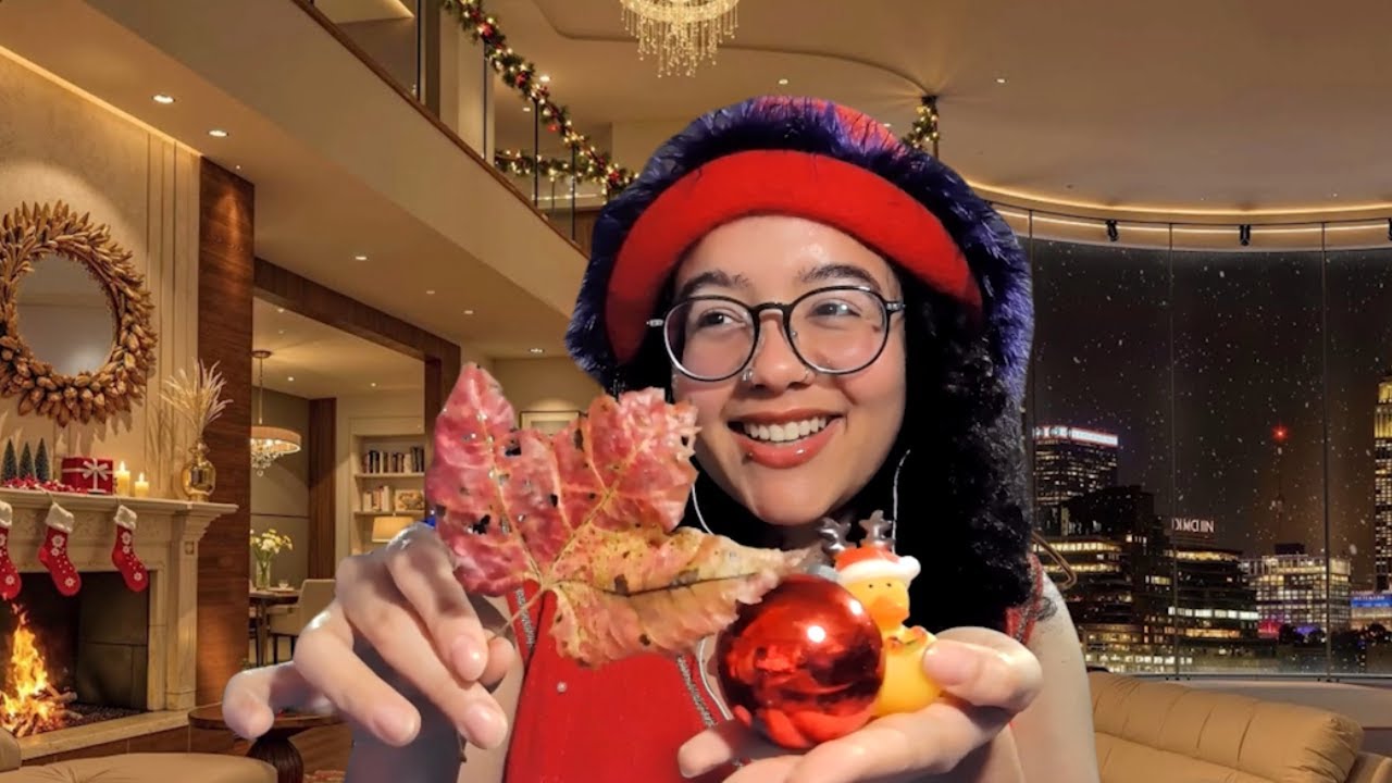 I found more ornaments!🎄🍂 (ASMR rambling & crunchy leaves)