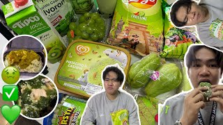 EATING ONLY GREEN FOOD FOR 24 HOURS CHALLENGE