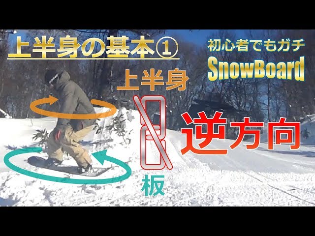 スノーボード上半身の基本①｜技の成功率をUPさせる上半身の動かし方～グラトリ・キッカー・ジブで毎回使える～