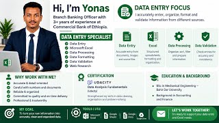 Data Entry Specialist | Excel, Data Processing & Organization