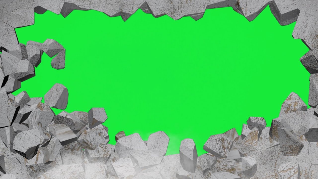 REALISTIC TOP 5 Wall Collapse Green Screen   Sound Effect Included   by Green Pedia