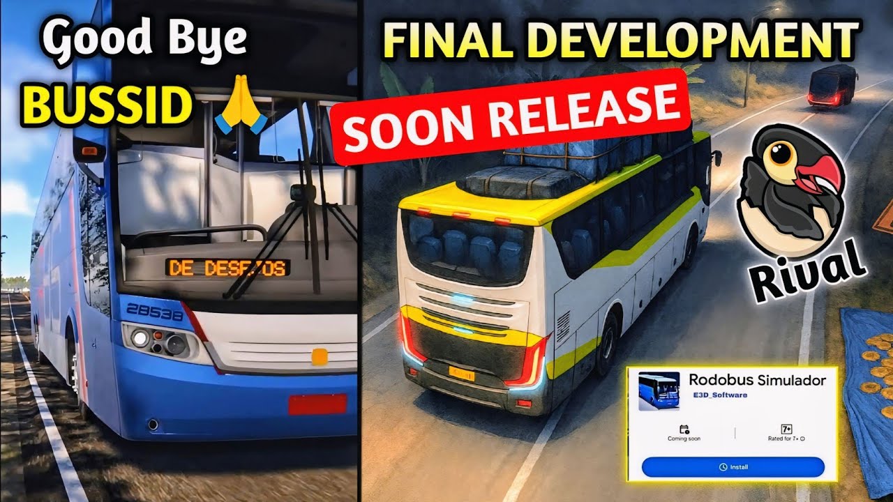 🚚🚨NEW Bus Game! Rodobus Simulador First Look - Bus Simulator Indonesia Challenger? (Mobile Gameplay)