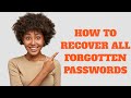 How to recover your forgotten passwords