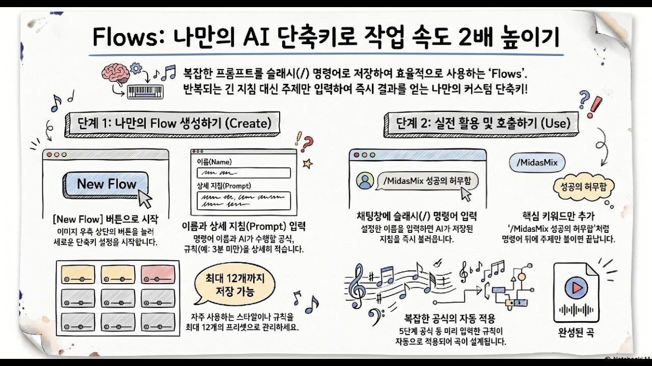 Google Flow Music 핵심 기능 FLOWS 알아보기, Flow Music 사용법 안내, 구글음악AI, 수노AI, 작곡AI