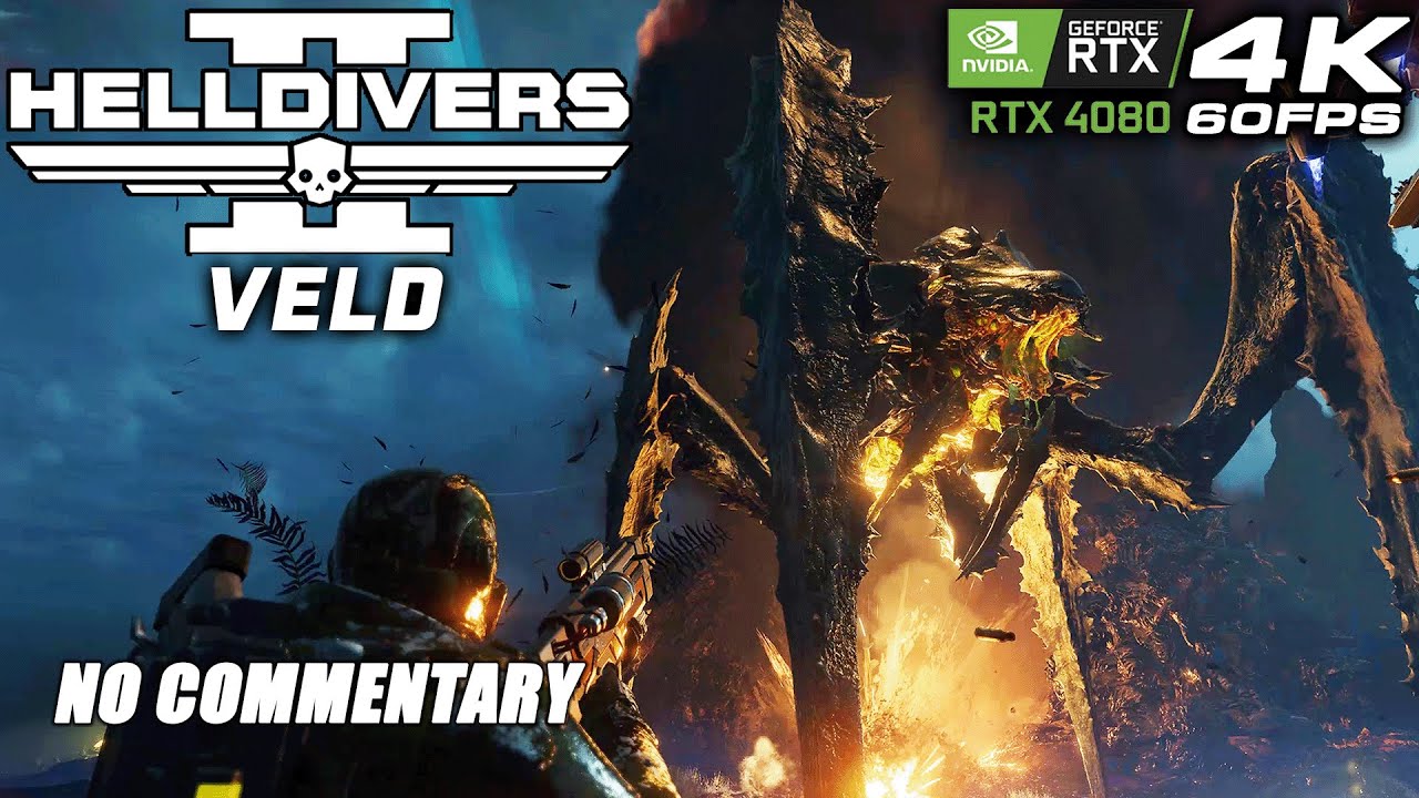 Helldivers 2: No Commentary 4K Ultra Settings on RTX 4080 Gameplay VELD ...