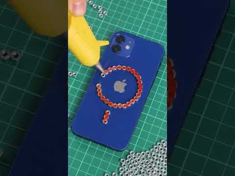 Making a phone case with magnetic wallet    #shorts