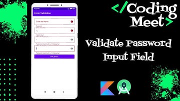 How to Validate Password Input Field in Android Studio Kotlin