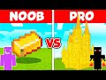 Castelo de Ouro de NOOB vs PRO no MINECRAFT