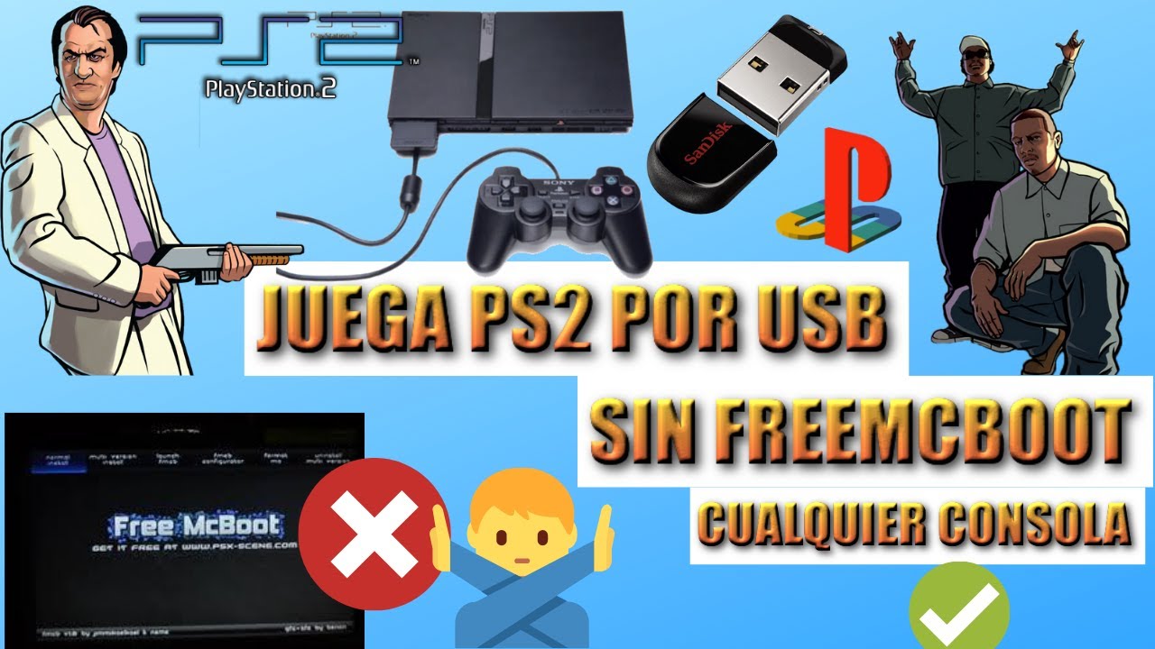jugar por en PS2 FreeMCBoot - Consolas incompatibles 900XX - Instalar y OPL - YouTube