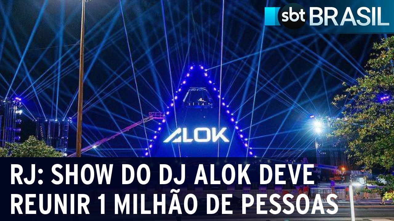 RJ: show gratuito do Alok em Copacabana deve reunir 1 milhão de pessoas | SBT Brasil (26/08/23)