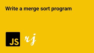 Write a merge sort program in JavaScript