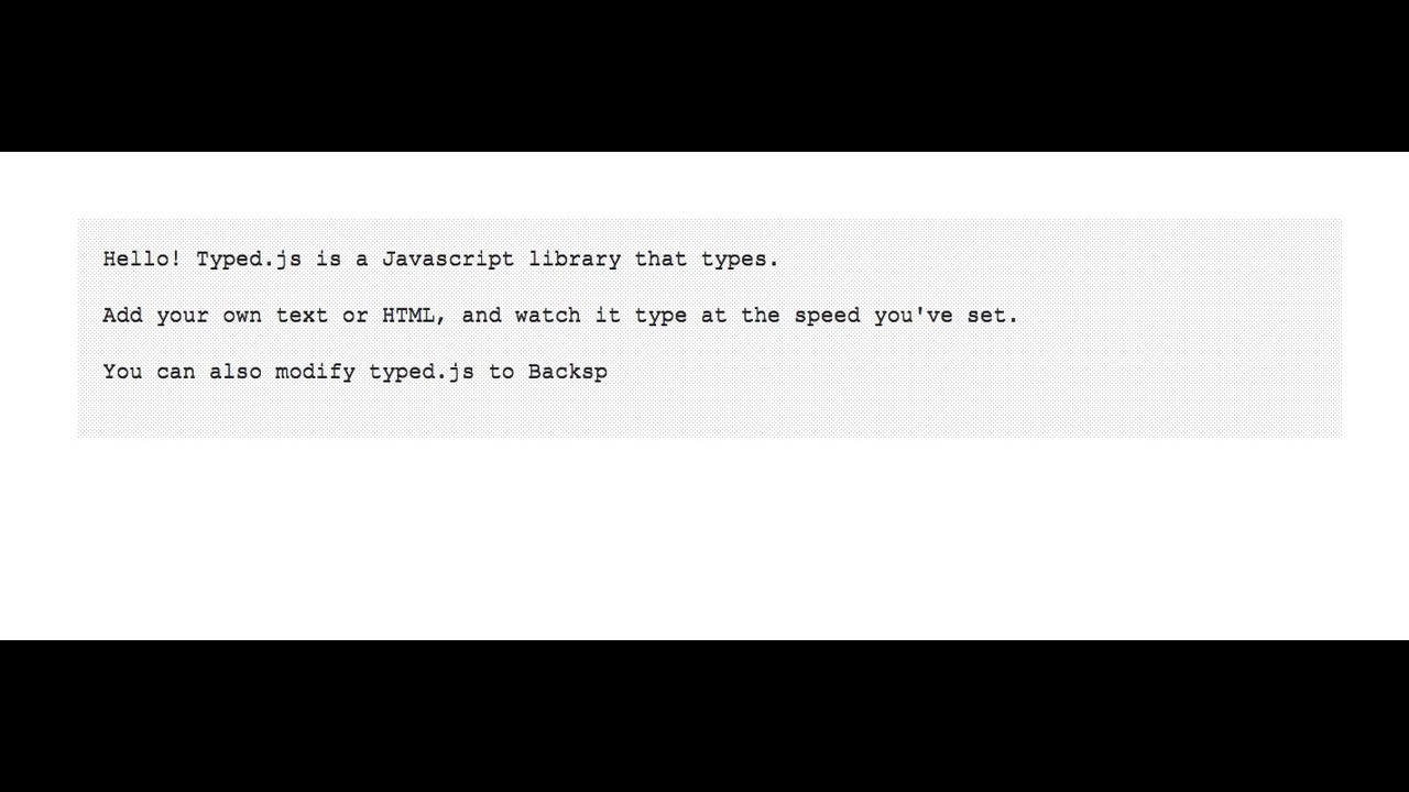 Typed Text Effect in WordPress - YouTube