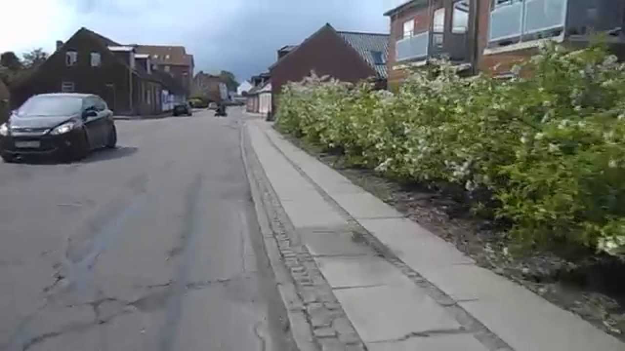 BYCYCLING IN ODDER TOWN IN DENMARK