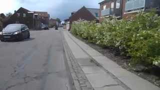 Bycycling In Odder Town In Denmark