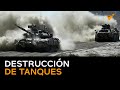 El Ministerio de Defensa armenio muestra la destrucción de tanques azerbaiyanos