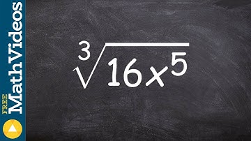 Learn how to take the cube root of a variable expression, cube root(16x^5)