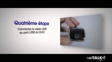 COMMENT CONNECTER LE netTALK DUO Á UN ORDINATEUR