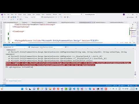 Fix:  Method 'Fragment' in type 'Microsoft.EntityFrameworkCore.Design.Internal.CSharpHelper' ASP.NET