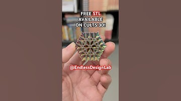 3D Printed Fractal Snowflake (Vase Mode) FREE 3D Model #3dart #fractal #geometry