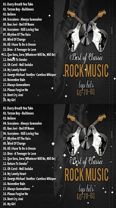 Slow Rock Ballads 70s, 80s, 90s - Scorpions, Aerosmith, Bon Jovi, U2, Ledzeppelin,.... V1