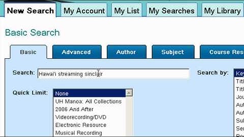 Sinclair Library-Streaming Videos