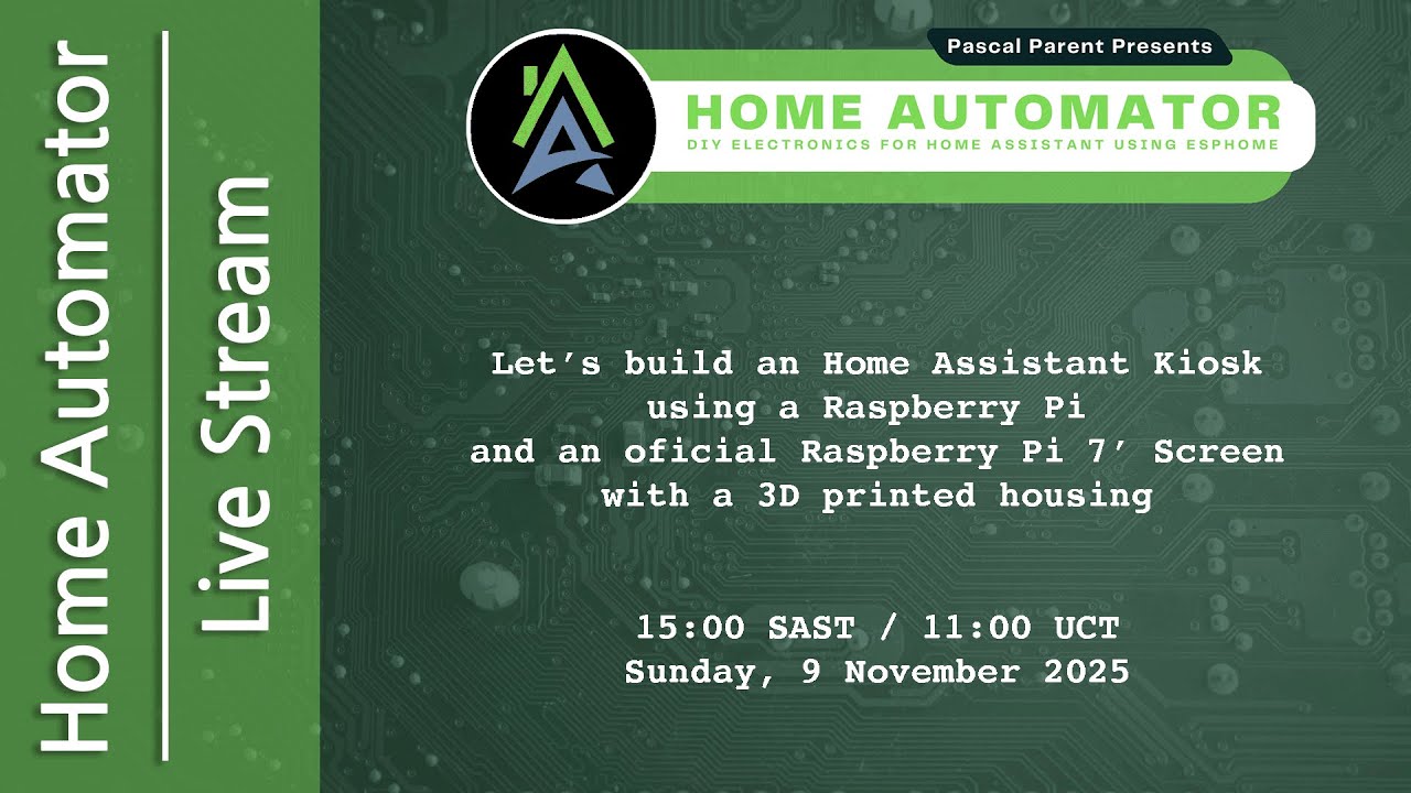 DIY Home Assistant Kiosk Build: Raspberry Pi & 3D Printing Livestream ...