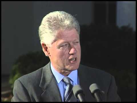 President Clinton's Remarks on Budget Negotiations (1999) - YouTube