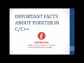 Important and Amazing facts about pointer in C/C++