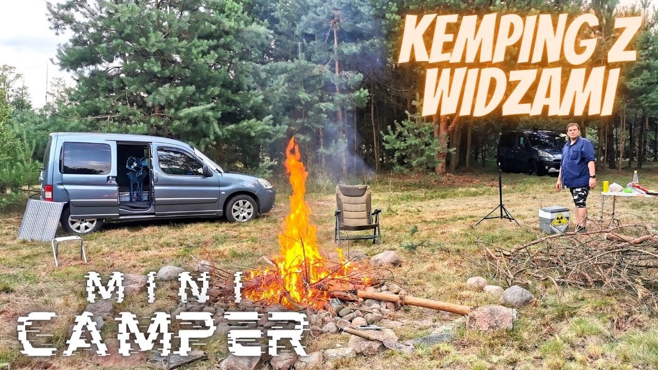 #48 - Spotkanie z widzami 🥳🤗🎈✨🎉 Fajny kemping pod Warszawą 🌳🔥👫🌲🚐🌲🌳 Mini Camper 🌳🚐🌲 Vlog 4K 😀