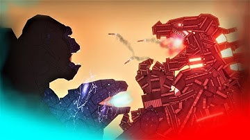 Godzilla And Kong vs Mecha Godzilla In People Playground