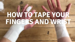 How To Use Finger Tape - How to Goalkeeper tape your Wrists and fingers