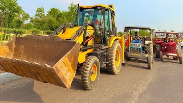 JCB 3dx Loading Mud | Swaraj 855 Fe | New Holland 3630 Mahindra Arjun NOVO #jcb #tractor