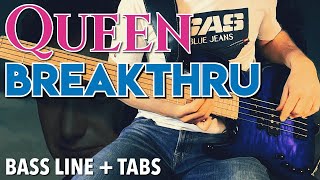 Queen - Breakthru /// BASS LINE [Play Along Tabs]