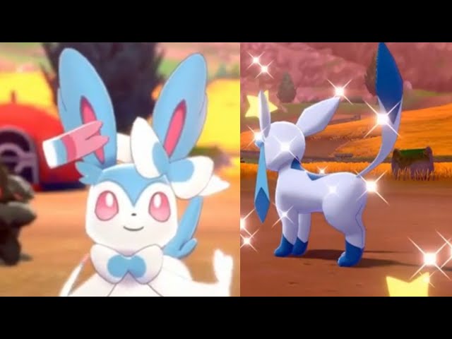 All Shiny Eevee Evolutions How To Evolve Umbreon Sylveon Glaceon Leafeon Pokemon Sword Shield Youtube