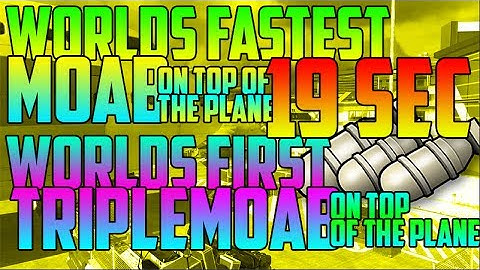 Worlds Fastest MOAB (19 Sec) On top of the plane | Worlds First Triple MOAB On top of the Plane