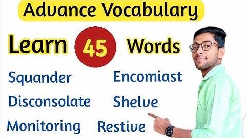 Learn Most important Words  आआे अपनी  Vocab को मज़बूत करें !