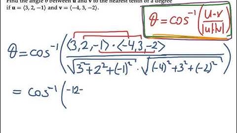 angle between two vectors in space