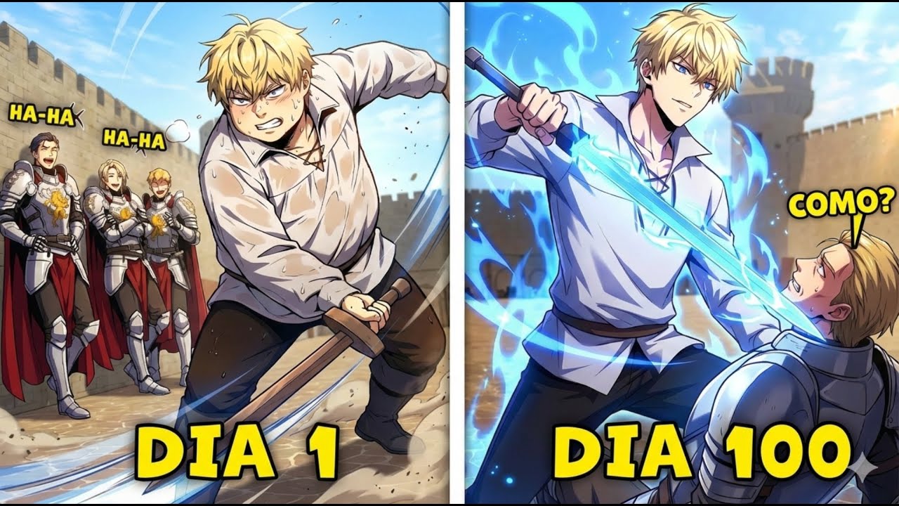 Ele treina pesado após ir parar no corpo de um bastardo gordo para se tornar o mais forte!