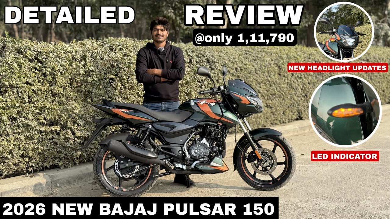 2026  NEW BAJAJ PULSAR 150 NEW UPDATES DETAILED REVIEW  LIGHTING GREEN COLOUR  II SHUBHAM YADUVANSHI