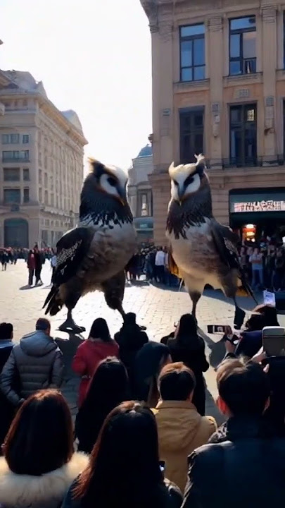 GIANT OWLS BECAME CENTER OF ATTRACTION IN BALTIMORE #giant #birds #owl #creature #baltimore #ai