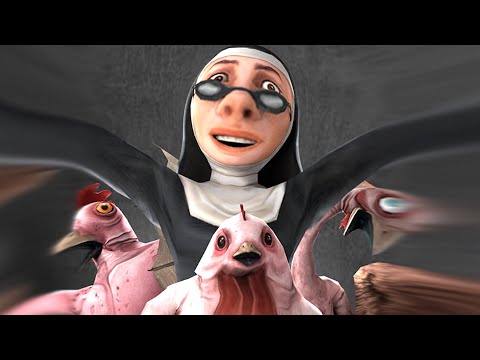 Монахиня 2! Хоп Телескоп! Смешное прохождение Evil Nun 2!
