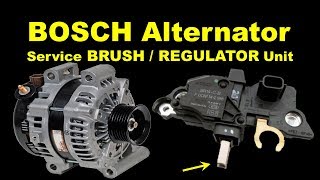 BOSCH Alternator Regulator Replacement & Alternator Brush change