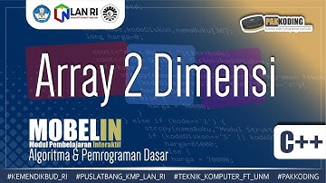 #49 Belajar Array 2 Dimensi (Multi Dimensi) dalam C++