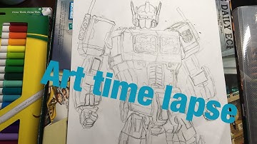 G1 Optimus Prime Art Time Lapse
