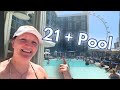 THE LINQ Deluxe Double Queen Room &amp; Adults Only Pool Tour 😎
